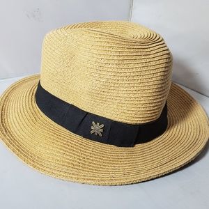 UV Line Straw Fedora Hat Sun Protection